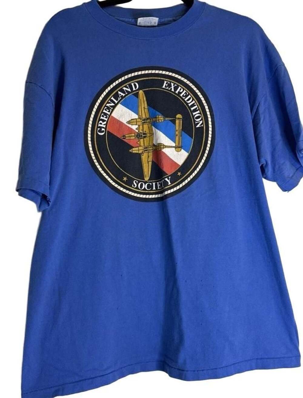 Vintage Greenland Expedition Society Hanes Beefy-T XXL Single Stitch Graphic Tee